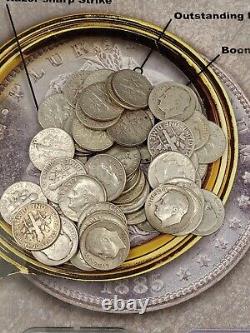 1946-1949 P 90% Silver Roosevelt Dimes 50-coins Tp-4272