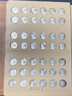 1946-1964 COMPLETE BU 48 COIN SILVER ROOSEVELT DIME Set Some Rainbow Toning