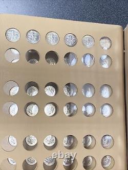 1946-1964 COMPLETE BU 48 COIN SILVER ROOSEVELT DIME Set Some Rainbow Toning