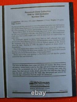 1946-1964 Complete Set Roosevelt Dimes Circ New Whitman Folder Book Album RD44