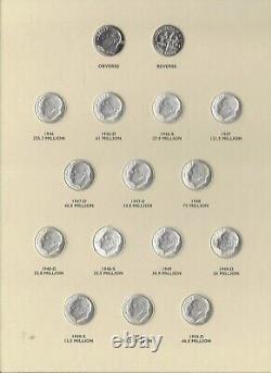 1946-1964 Roosevelt dime Silver set. All 48 Pieces average circulated 3pg Folcer