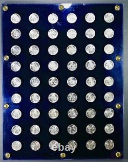 1946-1967 10C ROOSELVELT DIMES 54 Coins (48) SILVER All BU Capital Holder A4542