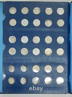1946-1968 Roosevelt Dimes Complete Silver UNC Coins in Whitman Album 9414 (B)