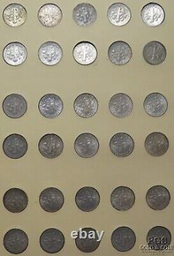 1946-1970 Library of Coins Roosevelt Dime Album with 57 Dimes 10c 25507