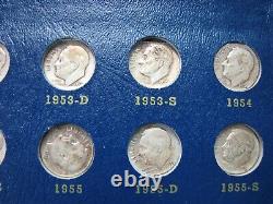 1946 1972 US Roosevelt Dime Set In Old Whitman Coin Book ALL Silver Dimes Inc