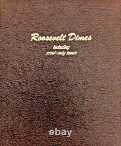 1946-1988-S Roosevelt Dime Set with Proofs includes 1981S type 2 in Dansco Album