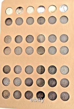 1946-1988-S Roosevelt Dime Set with Proofs includes 1981S type 2 in Dansco Album