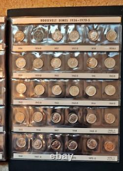 1946-2000-128 Coins-Roosevelt Silver Dime Set (Includes 1946 1964 Complete)