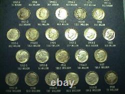 1946-2000 Roosevelt Dime Set, 143 Coins Total in 2 Set Folders