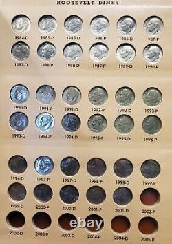 1946 2001 Roosevelt Silver Dime Album Nearly Complete (118) Coin Collection