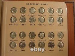1946-2002 Roosevelt Dime Set 168 Coins (58 Silver) DANSCO with Silver Proofs, 96-W