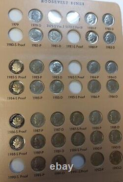 1946 2013 Roosevelt Dime Book 3/4 Full withSome Silver Proofs