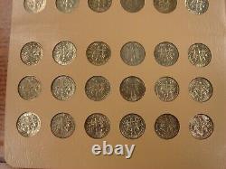 1946-2013 Roosevelt Dime Set 143 Coins (48 Silver) DANSCO album (NO PROOFS NO W)