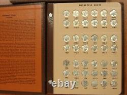 1946-2017 Roosevelt Dime Set 229 Coins (74 Silver) DANSCO with Silver Proofs, 96-W