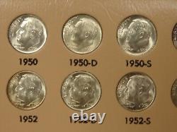 1946-2017 Roosevelt Dime Set 229 Coins (74 Silver) DANSCO with Silver Proofs, 96-W