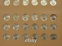 1946-2017 Roosevelt Dime Set 229 Coins (74 Silver) DANSCO with Silver Proofs, 96-W