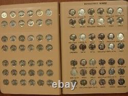 1946-2017 Roosevelt Dime Set 229 Coins (74 Silver) DANSCO with Silver Proofs, 96-W