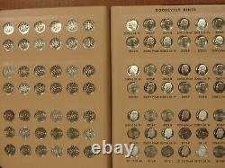 1946-2017 Roosevelt Dime Set 229 Coins (74 Silver) DANSCO with Silver Proofs, 96-W