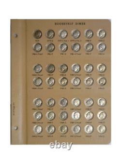 1946-2019 P/D/S/W Roosevelt Dime Set With Silver Proofs 237 Coins In DANSCO Unc