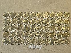 1946 D (Denver Mint) Roosevelt Silver Dimes BU Uncirculated Qty 50 ($5) Lot3