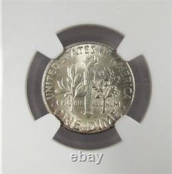 1946-D Silver Roosevelt Dime NGC MS67 Toned Coin AJ208