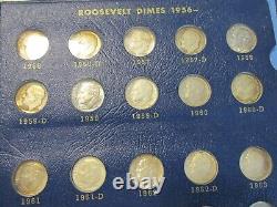 1946 Roosevelt Dime Set in Whitman Folder 57 Coins in All
