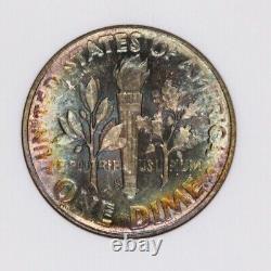 1946-S Roosevelt Dime 10c Old Small Holder ANACS MS67 beautiful color! J9