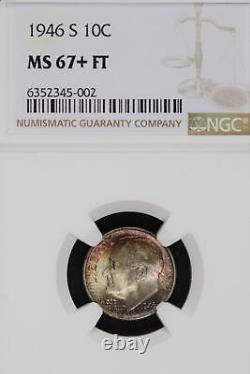 1946 S Roosevelt Dime NGC MS67+ FT Plus Full Bands DoubleJCoins 1600-85