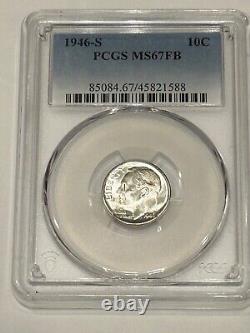 1946 S Roosevelt Dime PCGS MS67 FB Early Date/High Grade/PQ/Great Price
