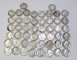 1946 US Dimes, 90% Silver Roll of 50