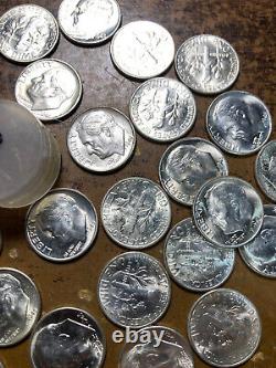 1946-p Roosevelt Dime Roll, Bu! 50 Coins