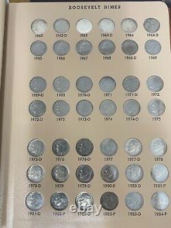 1946 to 2014 Silver Roosevelt Dime Set PDS, 142 coins in dansco album