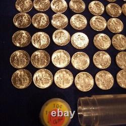 1947 Denver Original Choice Brilliant Uncirculated Roll of Roosevelt Dimes