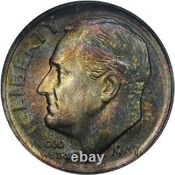 1947-s 10c Ngc Ms66 (ngc Star) Roosevelt Rich Color