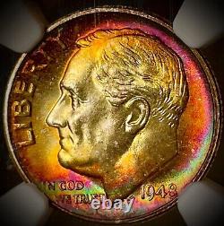1948-S Roosevelt Silver Dime NGC MS 66