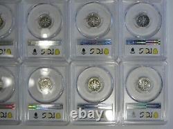 1950 1964 10C Roosevelt Silver Dime Proof Set PCGS BU 15 Coins #STM900