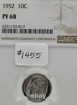 1952 10C Roosevelt Dime Proof Silver NGC PF 68 $1455