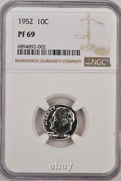 1952 Roosevelt Dime Proof NGC PF 69 PR69 Gem Coin 10C