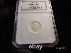 1952 Roosevelt Silver Dime, NGC PF67 Cameo