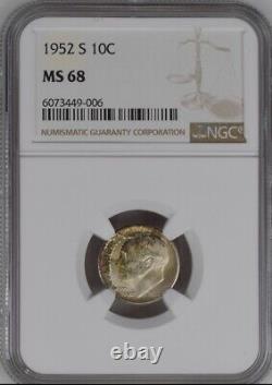 1952-S 10C Roosevelt Dime NGC MS68 6073449-006