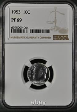 1953 Proof Roosevelt Dime NGC PF69