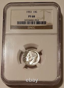 1953 Roosevelt Dime Proof PF68 NGC