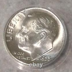 1953-S Roosevelt Silver Dime FS-401 BUGS BUNNY ANACS MS65