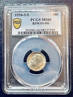 1954-S/S RPM FS-501 Roosevelt Dime PCGS MS66 #1704