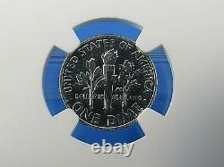 1955 P to 1964 P, 10-Coin Set, Roosevelt Dimes, NGC Pf 68 Nice Set