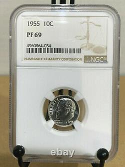 1955 Roosevelt Dime NGC PF 69 Proof 69