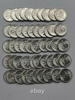 1955 S Roosevelt Dime Roll Uncirculated 90% Silver Coins