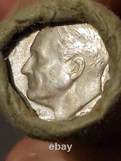 1955-s Original Unopened Bank Wrap Roll Bu Uncirculated Silver Roosevelt Dimes