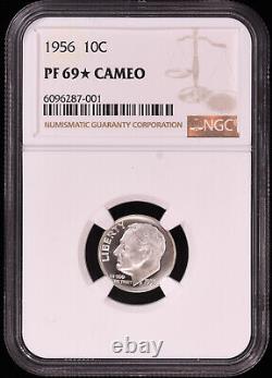 1956 Roosevelt Dime NGC PF 69 STAR CAMEO! 1 of 23 graded by NGC
