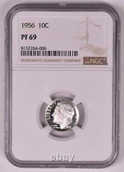 1956 Roosevelt Silver Dime NGC PF69 Looks CAM